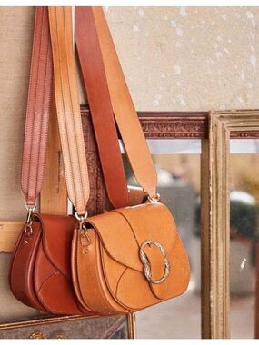 NWT Sézane Oli Shoulder Bag Natural Heritage Leather Crossbody
